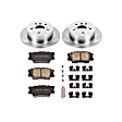 KOE3068 Rear Brake Disc and Pad Kit, Plain Surface 5 Lugs 281 mm Ceramic OE Replacement