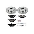 KOE3080 Rear Brake Disc and Pad Kit, Natural Finish, Plain Surface, 5 Lugs, 286 mm, Ceramic, Z17 OE Replacement
