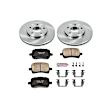 KOE3116 Front Brake Disc and Pad Kit, Natural Finish, Plain Surface, 5 Lugs, 276 mm, Ceramic, OE Replacement