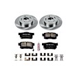 KOE3128 Rear Brake Disc and Pad Kit, Natural Finish, Plain Surface, 5 Lugs, 281.6 mm, Ceramic, Z17 OE Replacement