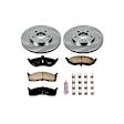 KOE3143 Front Brake Disc and Pad Kit, Natural Finish, Plain Surface, 5 Lugs, 257 mm, Ceramic, Z17 OE Replacement