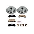 KOE3147 Rear Brake Disc and Pad Kit, Natural Finish, Plain Surface, 5 Lugs, 269 mm, Ceramic, Z17 OE Replacement