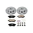 2003 Toyota RAV4 - Front Brake Disc and Pad Kit, Natural Finish, Plain Surface, 5 Lugs, 301 mm, Ceramic, OE Replacement