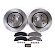 KOE3167 Front Brake Disc and Pad Kit, Plain Surface 6 Lugs 350 mm Ceramic OE Replacement