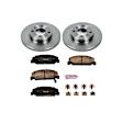 KOE398 Front Brake Disc and Pad Kit, Plain Surface 4 Lugs 242.06 mm Ceramic Z17 OE Replacement