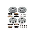 2017 Mitsubishi Lancer - Front and Rear Brake Disc and Pad Kit, Plain Surface, 5 Lugs, 261.9 mm, Ceramic, 2.4L 4Cyl, Z17 OE Replacement