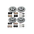 4-Wheel Set Power Stop&reg; KOE4023 Front and Rear OE Stock Replacement Low-Dust Ceramic Brake Pad and Rotor Kit