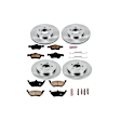 4-Wheel Set Power Stop&reg; KOE4024 Front and Rear OE Stock Replacement Low-Dust Ceramic Brake Pad and Rotor Kit