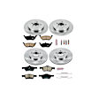 4-Wheel Set Power Stop&reg; KOE4025 Front and Rear OE Stock Replacement Low-Dust Ceramic Brake Pad and Rotor Kit