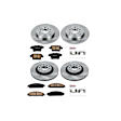 2009 Ford Taurus - Front and Rear Brake Disc and Pad Kit, Natural Finish, Plain Surface, 5 Lugs, 315 mm, Ceramic, 3.5L 6Cyl, Z17 OE Replacement