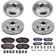 4-Wheel Set Power Stop&reg; KOE4041 Front and Rear OE Stock Replacement Low-Dust Ceramic Brake Pad and Rotor Kit