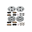 2008 Honda Odyssey - Front and Rear Brake Disc and Pad Kit, Natural Finish, Plain Surface, 5 Lugs, 296 mm, Ceramic, 3.5L 6Cyl, Z17 OE Replacement