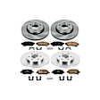 4-Wheel Set Power Stop&reg; KOE4048 Front and Rear OE Stock Replacement Low-Dust Ceramic Brake Pad and Rotor Kit