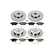 2009 Volvo C30 - Front and Rear Brake Disc and Pad Kit, Plain Surface, 5 Lugs, 280 mm, Ceramic, OE Replacement