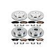 2005 Nissan Frontier - Front and Rear Brake Disc and Pad Kit, Natural Finish, Plain Surface, 6 Lugs, 282.7 mm, Ceramic, RWD, 2.5L 4Cyl, Z17 OE Replacement
