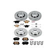 2005 Audi A4 - Front and Rear Brake Disc and Pad Kit, Natural Finish, Plain Surface, 5 Lugs, 287 mm, Ceramic, MFG from VIN 8E-5-400-001, Z17 OE Replacement
