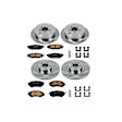2010 Subaru Outback - Front and Rear Brake Disc and Pad Kit, Natural Finish, Plain Surface, 5 Lugs, 286 mm, Ceramic, 2.5L 4Cyl, OE Replacement