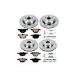 4-Wheel Set Power Stop&reg; KOE4094 Front and Rear OE Stock Replacement Low-Dust Ceramic Brake Pad and Rotor Kit
