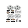 4-Wheel Set Power Stop&reg; KOE4100 Front and Rear OE Stock Replacement Low-Dust Ceramic Brake Pad and Rotor Kit