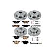 2009 BMW 328i xDrive - Front and Rear Brake Disc and Pad Kit, Natural Finish, Plain Surface, 5 Lugs, 299.8 mm, Ceramic, Sedan, 3.0L 6Cyl, Z17 OE Replacement