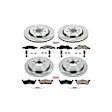 2009 Ford Expedition - Front and Rear Brake Disc and Pad Kit, Natural Finish, Plain Surface, 6 Lugs, 342 mm, Ceramic, 5.4L 8Cyl, Z17 OE Replacement