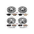 2015 Volvo V60 - Front and Rear Brake Disc and Pad Kit, Plain Surface, 5 Lugs, 302 mm, Ceramic, 316mm front rotors, solid rear rotors, Z17 OE Replacement