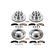 4-Wheel Set Power Stop&reg; KOE4131 Front and Rear OE Stock Replacement Low-Dust Ceramic Brake Pad and Rotor Kit