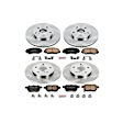 2012 Scion xB - Front and Rear Brake Disc and Pad Kit, Natural Finish, Plain Surface, 5 Lugs, 275 mm, Ceramic, 2.4L 4Cyl, Z17 OE Replacement