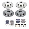 4-Wheel Set Power Stop&reg; KOE4217 Front and Rear OE Stock Replacement Low-Dust Ceramic Brake Pad and Rotor Kit