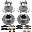 4-Wheel Set Power Stop&reg; KOE4233 Front and Rear OE Stock Replacement Low-Dust Ceramic Brake Pad and Rotor Kit