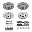 4-Wheel Set Power Stop&reg; KOE4276 Front and Rear OE Stock Replacement Low-Dust Ceramic Brake Pad and Rotor Kit