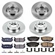 4-Wheel Set Power Stop&reg; KOE4312 Front and Rear OE Stock Replacement Low-Dust Ceramic Brake Pad and Rotor Kit