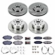1994 Lexus LS400 - Front and Rear Brake Disc and Pad Kit, Plain Surface, 5 Lugs, 296 mm, Ceramic, 4.0L 8Cyl, Z17 OE Replacement
