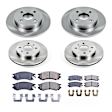 4-Wheel Set Power Stop&reg; KOE4378 Front and Rear OE Stock Replacement Low-Dust Ceramic Brake Pad and Rotor Kit