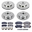2005 Buick Rendezvous - Front and Rear Brake Disc and Pad Kit, Natural Finish, Plain Surface, 5 Lugs, 290.3 mm, Ceramic, FWD, 3.4L 6Cyl, Z17 OE Replacement