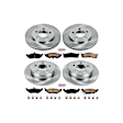 4-Wheel Set Power Stop&reg; KOE4394 Front and Rear OE Stock Replacement Low-Dust Ceramic Brake Pad and Rotor Kit