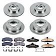4-Wheel Set Power Stop&reg; KOE4396 Front and Rear OE Stock Replacement Low-Dust Ceramic Brake Pad and Rotor Kit