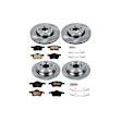 4-Wheel Set Power Stop&reg; KOE4430 Front and Rear OE Stock Replacement Low-Dust Ceramic Brake Pad and Rotor Kit