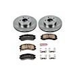 KOE443 Front Brake Disc and Pad Kit, Natural Finish, Plain Surface, 5 Lugs, 260 mm, Ceramic, Z17 OE Replacement