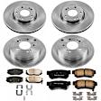 4-Wheel Set Power Stop&reg; KOE4440 Front and Rear OE Stock Replacement Low-Dust Ceramic Brake Pad and Rotor Kit