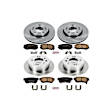 4-Wheel Set Power Stop&reg; KOE4442 Front and Rear OE Stock Replacement Low-Dust Ceramic Brake Pad and Rotor Kit