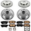 4-Wheel Set Power Stop&reg; KOE4445 Front and Rear OE Stock Replacement Low-Dust Ceramic Brake Pad and Rotor Kit