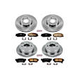 4-Wheel Set Power Stop&reg; KOE4450 Front and Rear OE Stock Replacement Low-Dust Ceramic Brake Pad and Rotor Kit