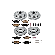 2005 Dodge Grand Caravan - Front and Rear Brake Disc and Pad Kit, Natural Finish, Plain Surface, 5 Lugs, 281 mm, Ceramic, With Rear Disc, 3.8L 6Cyl, Z17 OE Replacement
