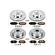 4-Wheel Set Power Stop&reg; KOE4459 Front and Rear OE Stock Replacement Low-Dust Ceramic Brake Pad and Rotor Kit