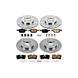 4-Wheel Set Power Stop&reg; KOE4467 Front and Rear OE Stock Replacement Low-Dust Ceramic Brake Pad and Rotor Kit