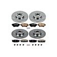 4-Wheel Set Power Stop&reg; KOE4468 Front and Rear OE Stock Replacement Low-Dust Ceramic Brake Pad and Rotor Kit