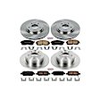 4-Wheel Set Power Stop&reg; KOE4475 Front and Rear OE Stock Replacement Low-Dust Ceramic Brake Pad and Rotor Kit