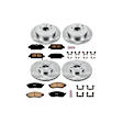 2012 Nissan Murano - Front and Rear Brake Disc and Pad Kit, Natural Finish, Plain Surface, 5 Lugs, 308 mm, Ceramic, 3.5L 6Cyl, Z17 OE Replacement