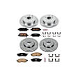 4-Wheel Set Power Stop&reg; KOE4477 Front and Rear OE Stock Replacement Low-Dust Ceramic Brake Pad and Rotor Kit